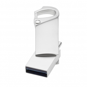 Feston | Type C USB 3.0 karabijnhaak | Zilver - USB-stick
